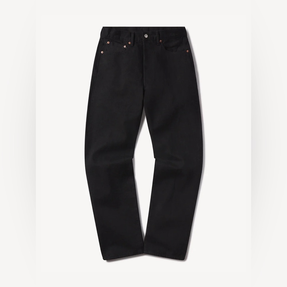 Buck Mason Japanese Loom-state Selvedge Denim in Black - Full Saddle fit